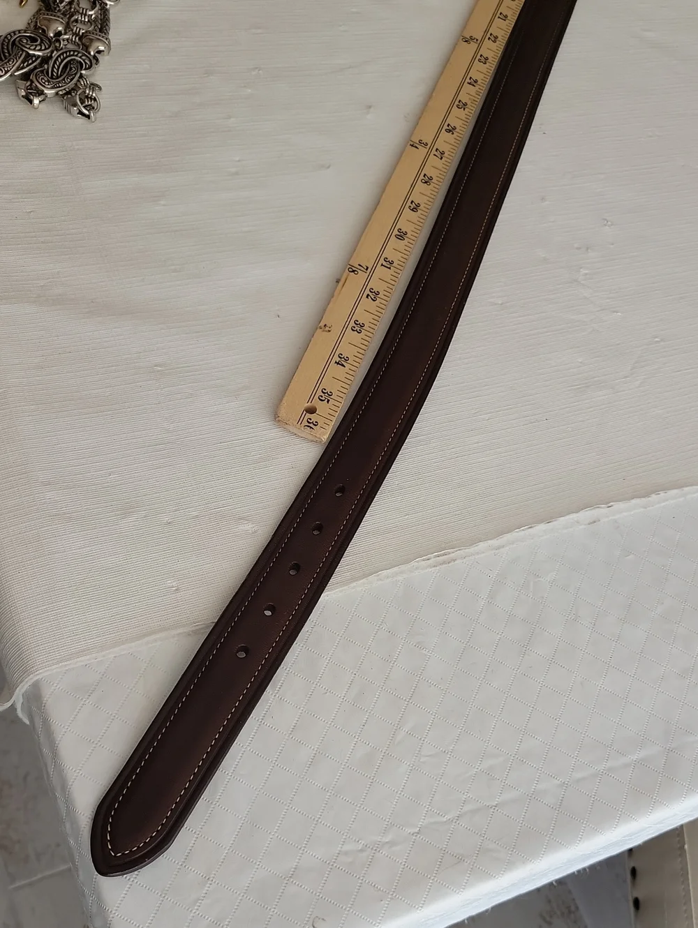 Tommy Hilfiger Mohogany Brown Leather Belt sz40